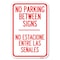 Signmission No Parking Between Signs-No Estacione Heavy-Gauge Aluminum Sign, 12" x 18", A-1218-23761 A-1218-23761 - alternate 1